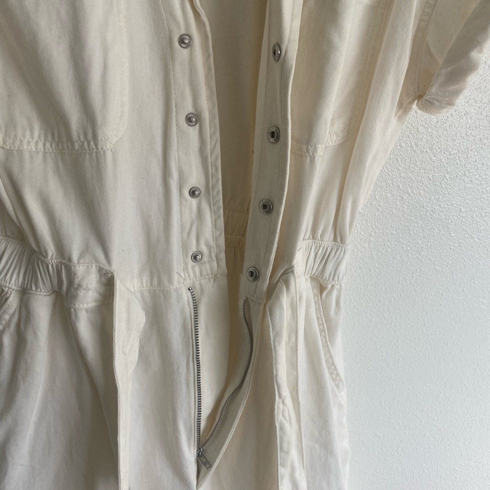 Urban Outfitters Off White Denim 100% Cotton Romper, Size: Medium - Picture 4 of 5